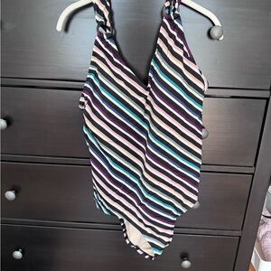 Striped One-Piece Swimsuit